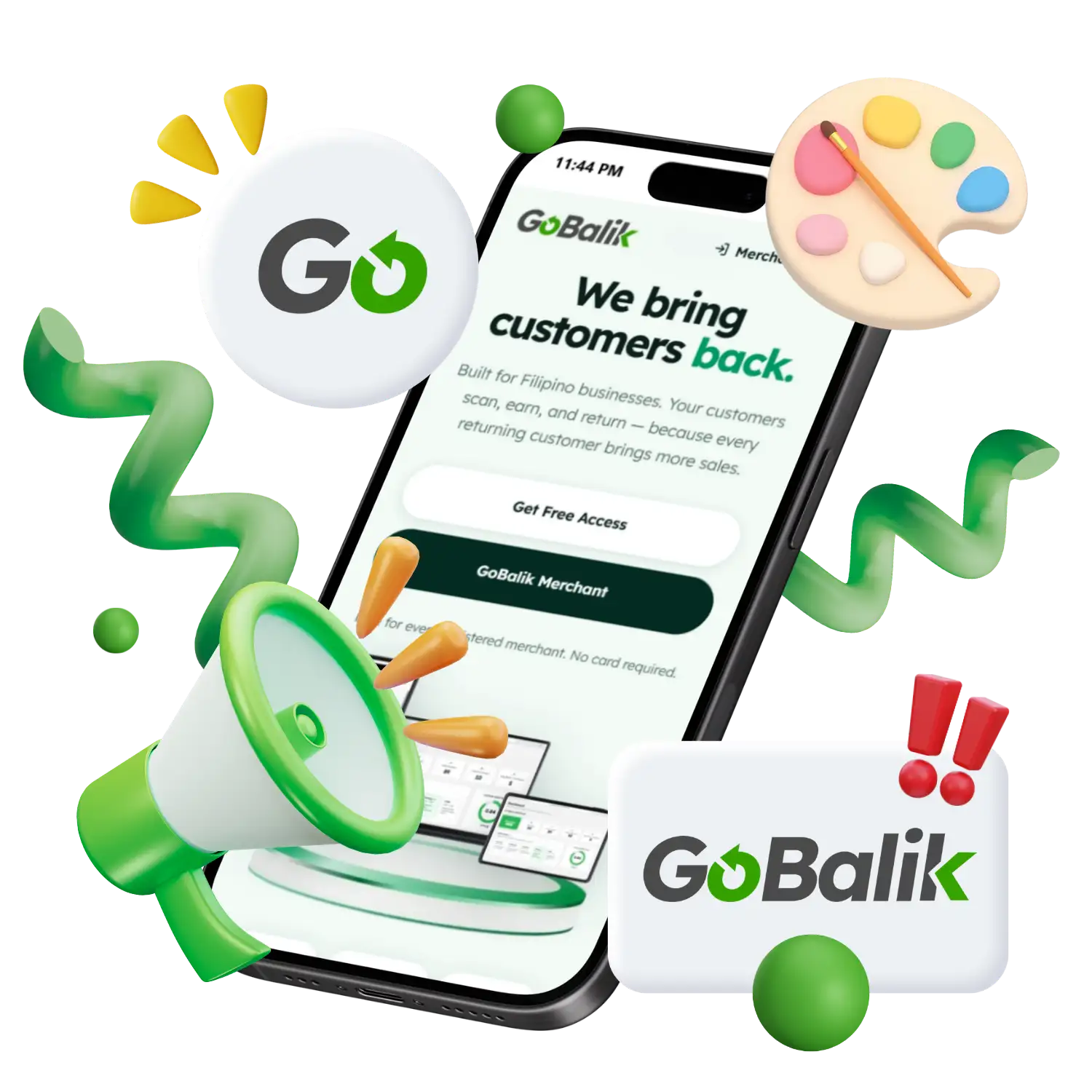 GoBalik brand collage